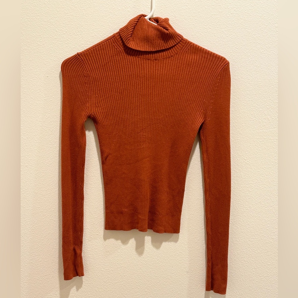 Abercrombie & Fitch Brown Orange TurtleNeck Sweater